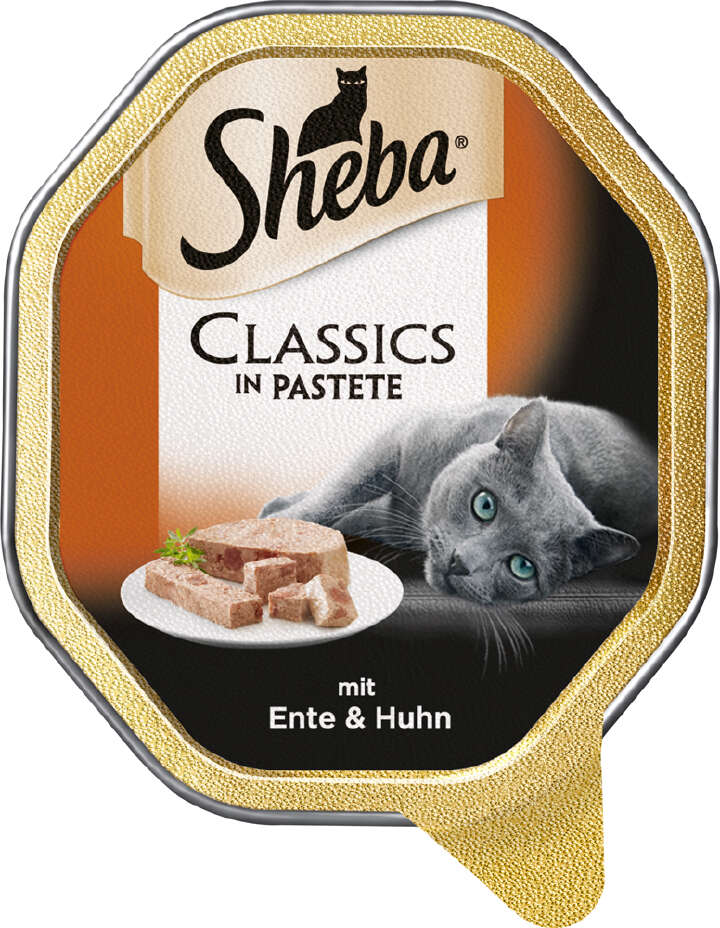 Sheba Classics in Pastete mit Ente & Huhn